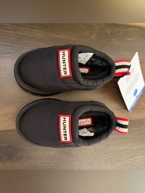 Hunter Kids Black Insulated Slip-On Booties Shoes Little Kid US 5 EU 21 NIB